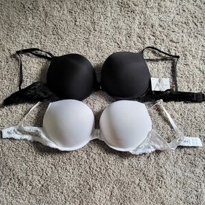 Elegant Black and White Lace Bras
